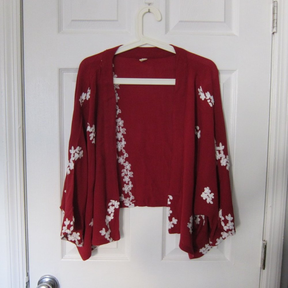 Asian Oriental Floral Summer Kimono One Size
